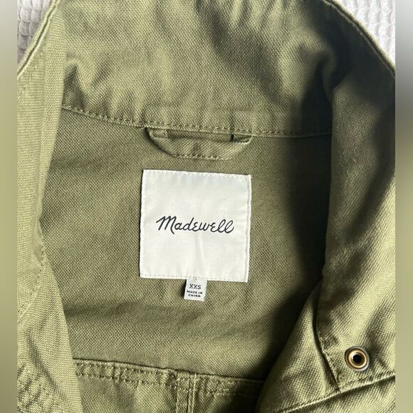 Madewell Surplus Olive Green Fall English Countryside 100% Cotton Jacket sz XXS - Picture 13 of 14